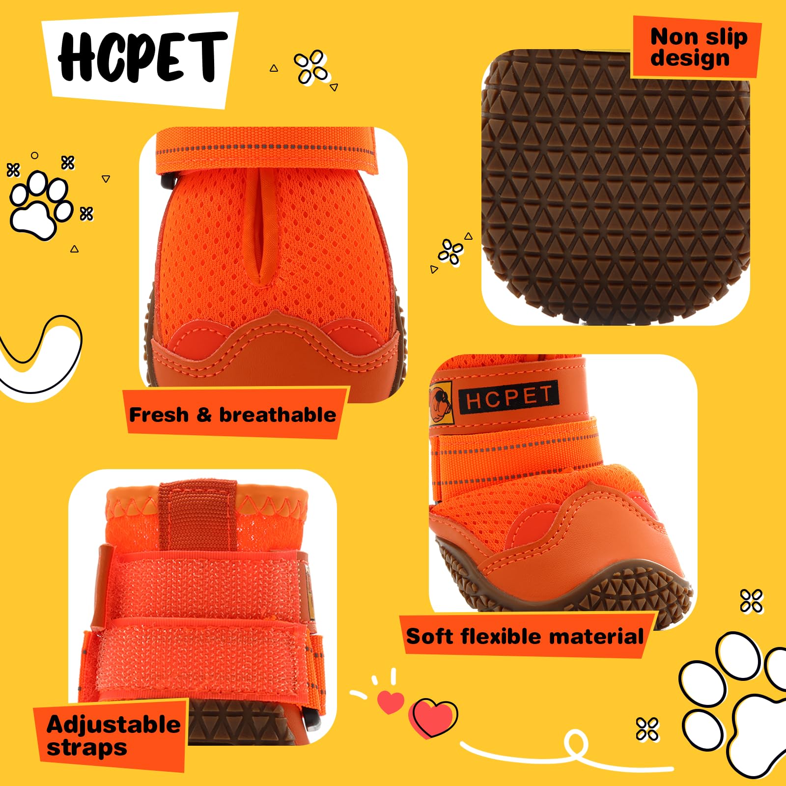 Hcpet Zapatillas protegen las patas durante juego y recuperación