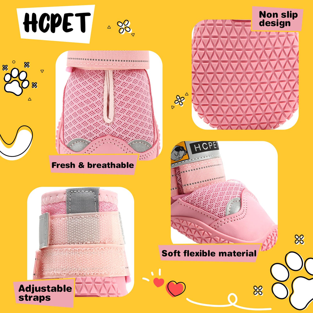 hcpet-zapatos-perro-correas-reflectantes aumentan la seguridad nocturna.