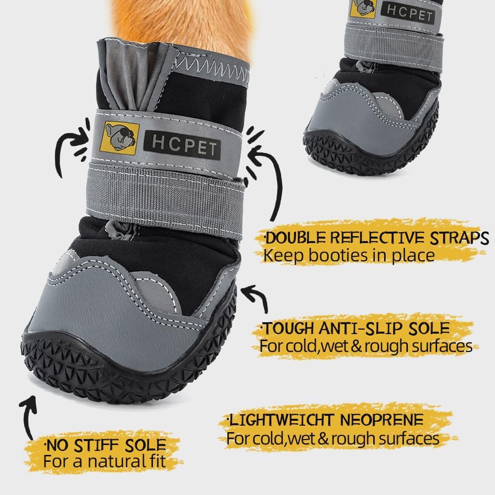 Hcpet material duradero de las botas para perros grandes