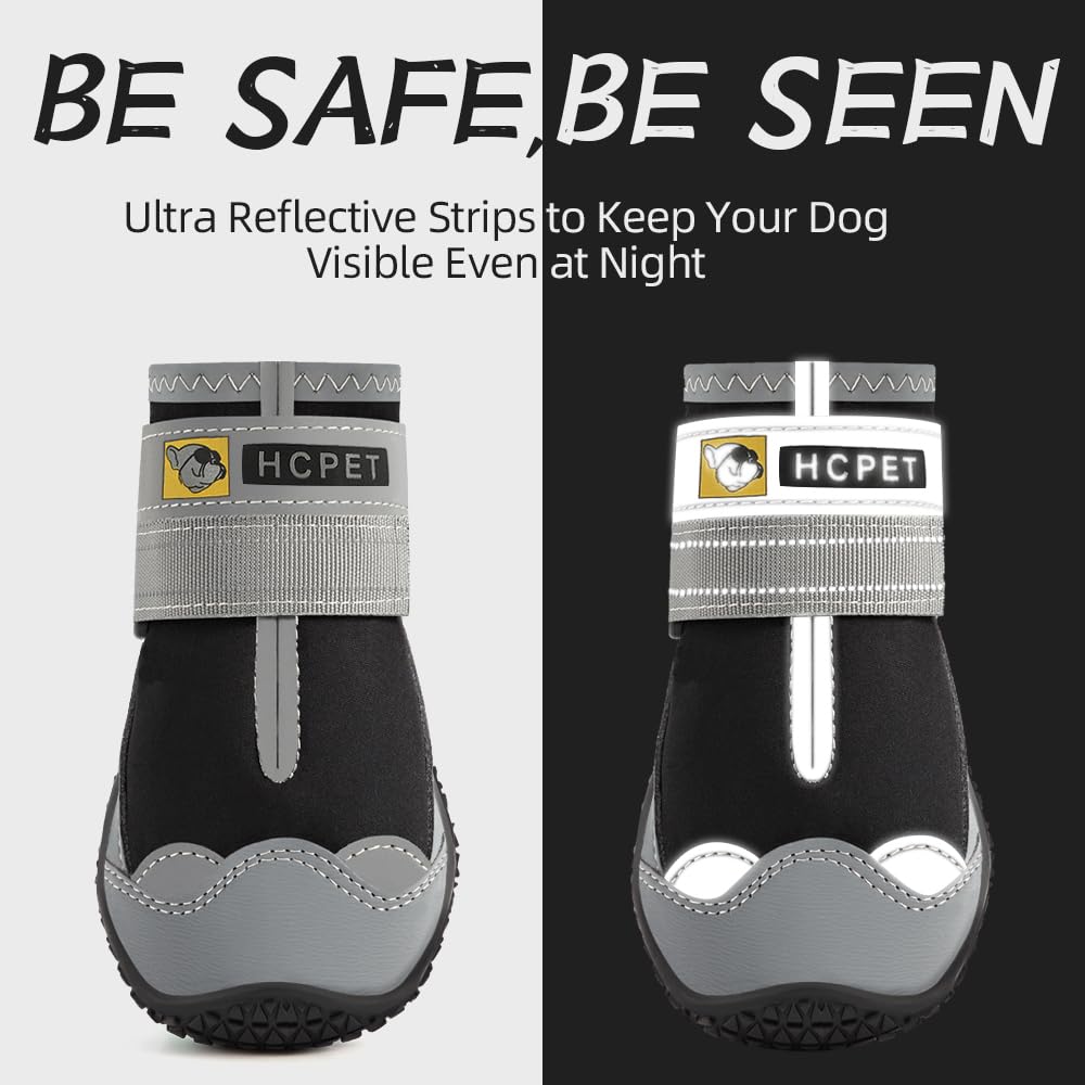 Hcpet detalle de tiras reflectantes en las botas para perros grandes