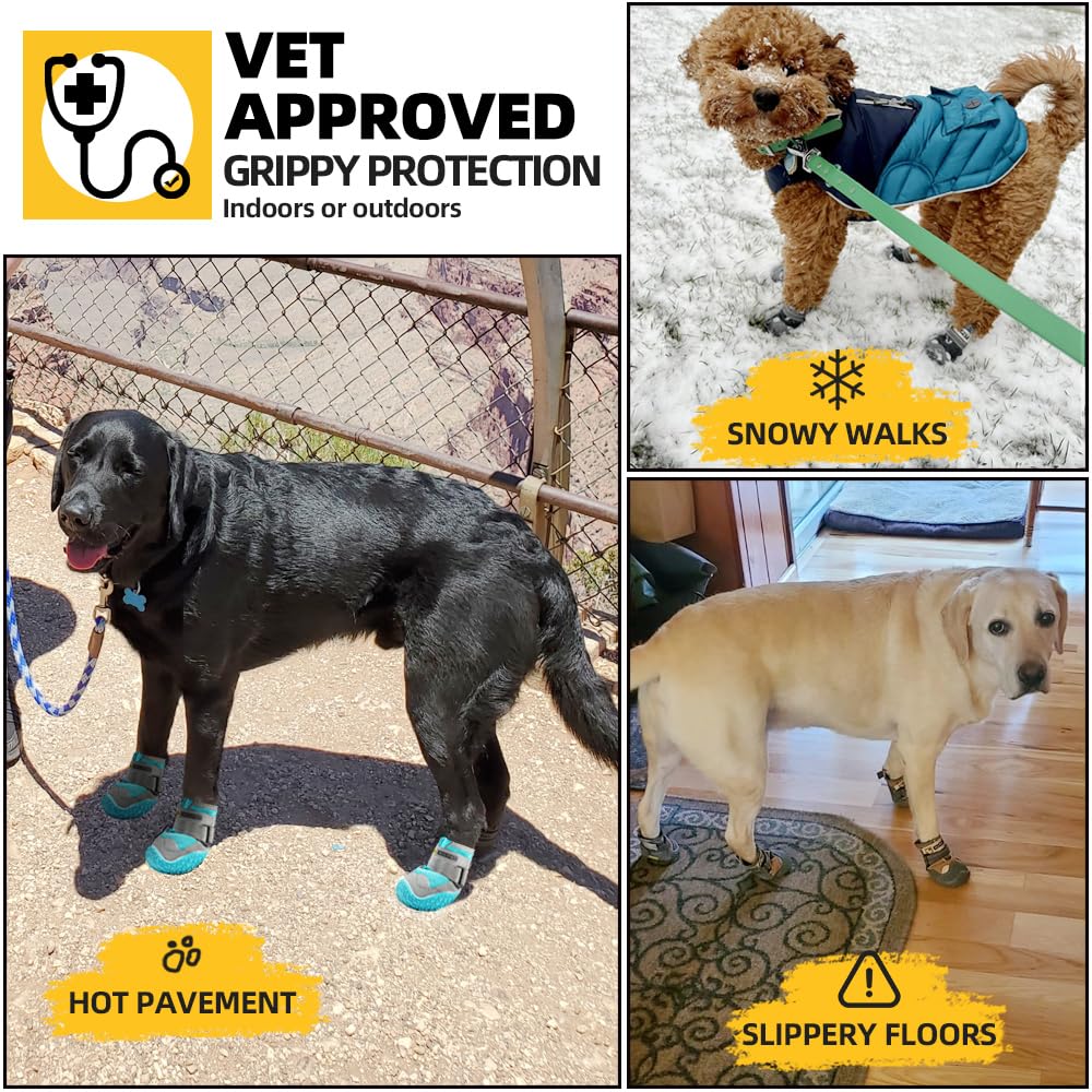 Hcpet zapatillas para perro grande, suela antideslizante en primer plano