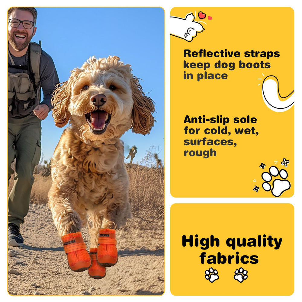 Hcpet zapatos para perros grandes, ideales para uso exterior en nieve o pavimentos calientes.