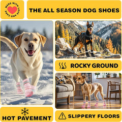 Hcpet zapatos para perro con suela antideslizante para mayor tracción