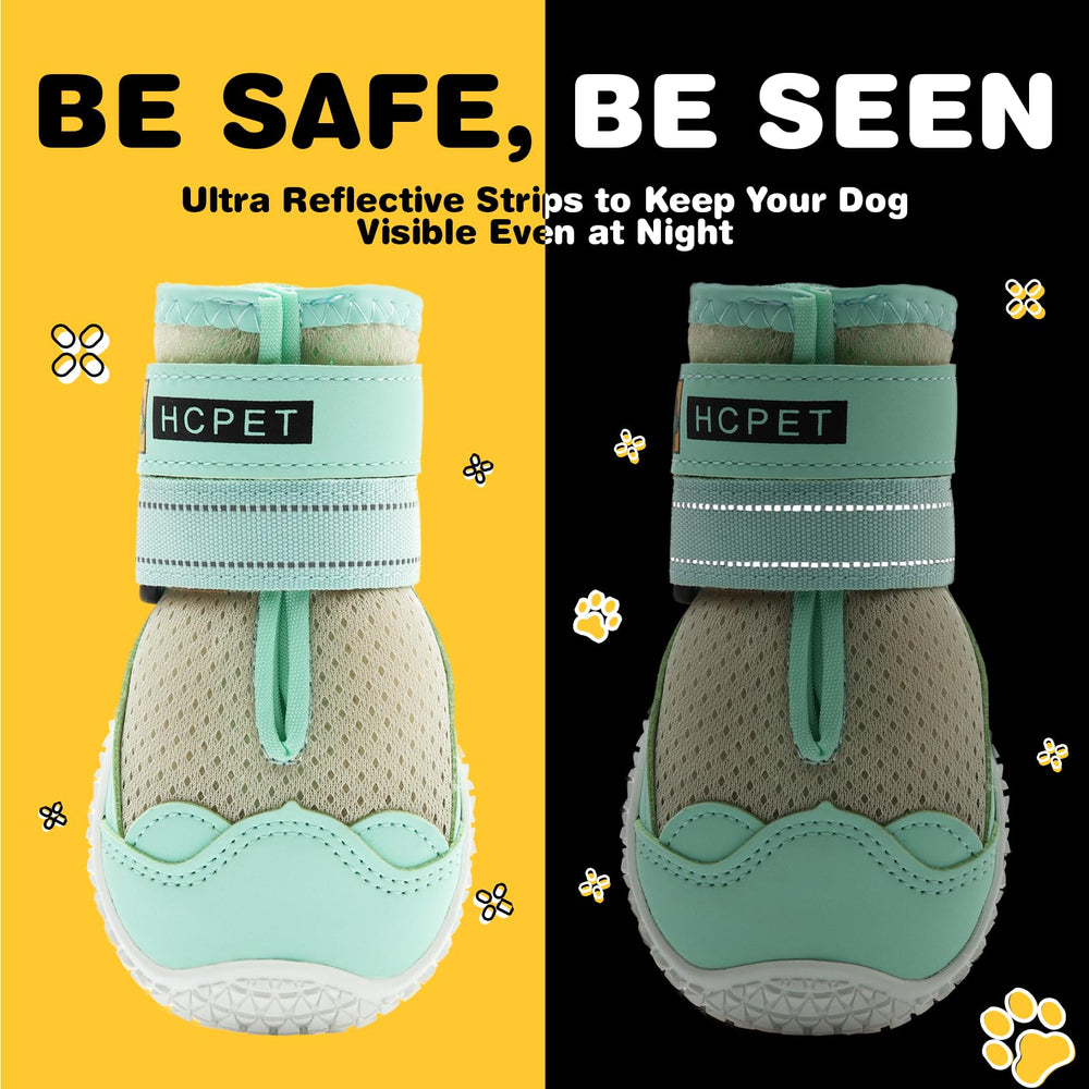 Hcpet zapatos para perros, uso exterior, ideal para caminatas largas y juego seguro.