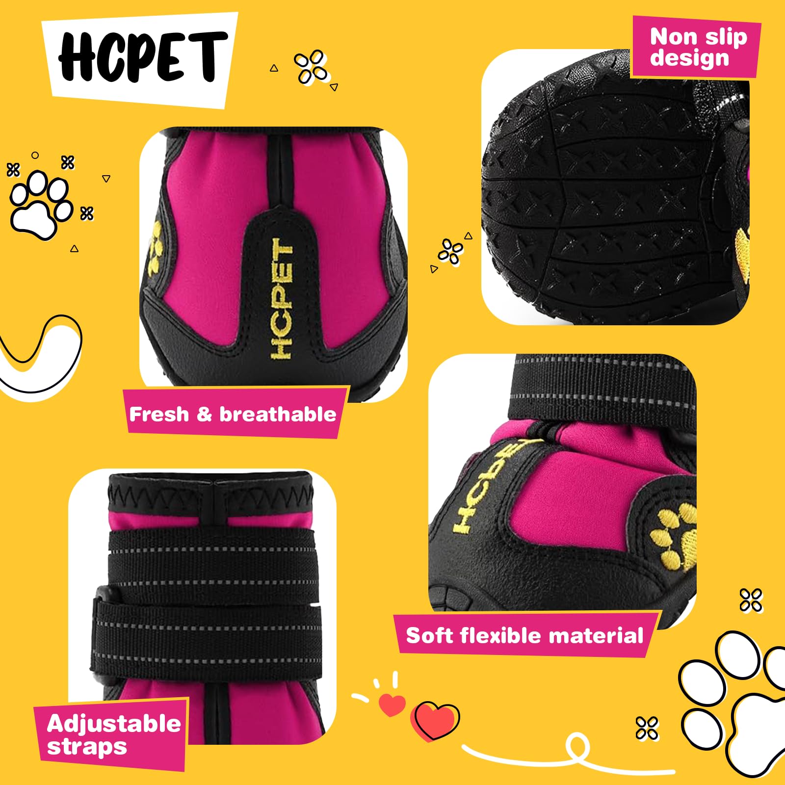 Hcpet Zapatos con tejido impermeable y cuero suave: comodidad en todas las estaciones.