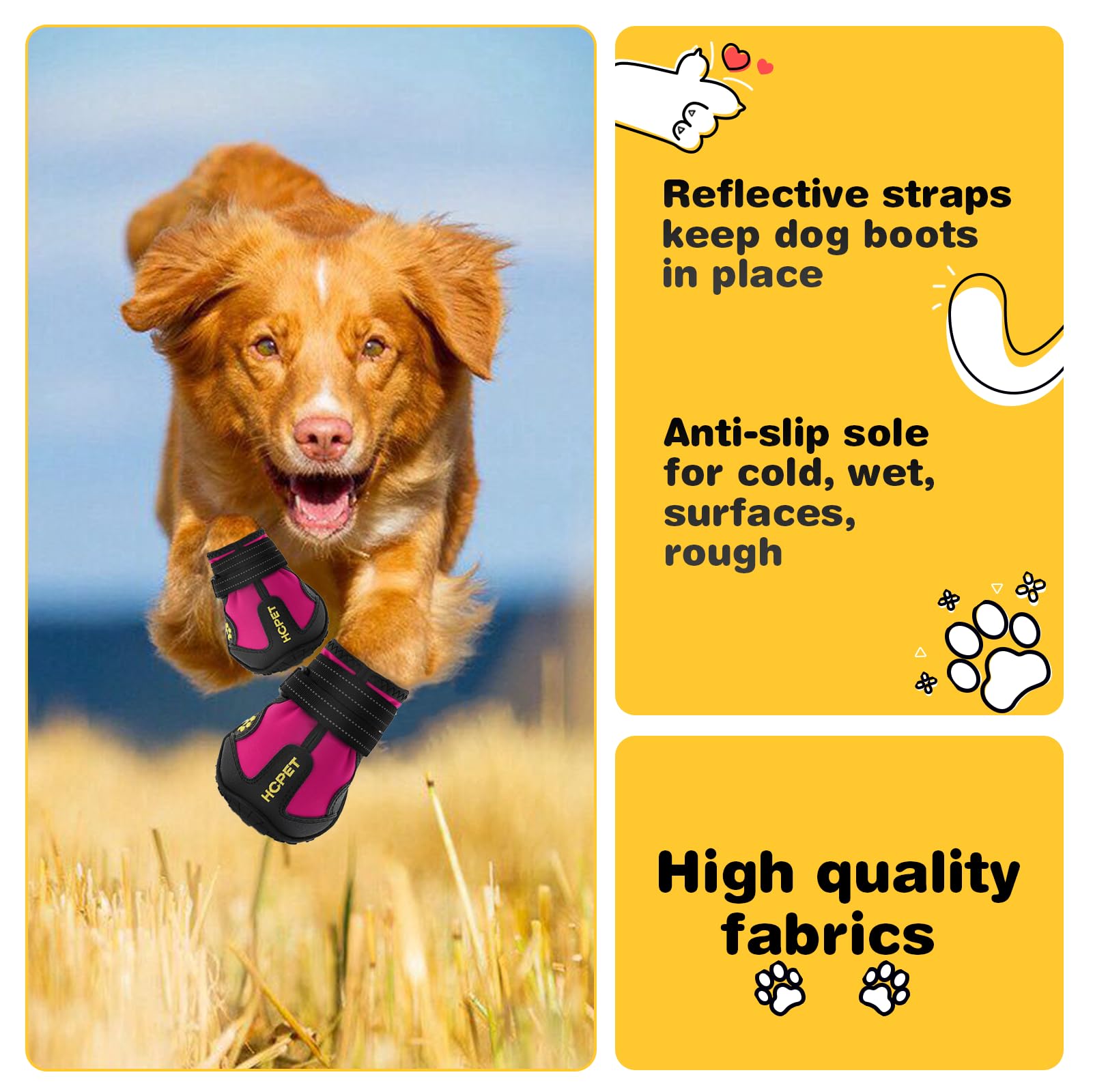 Hcpet zapatos con tiras reflectantes 3M para visibilidad