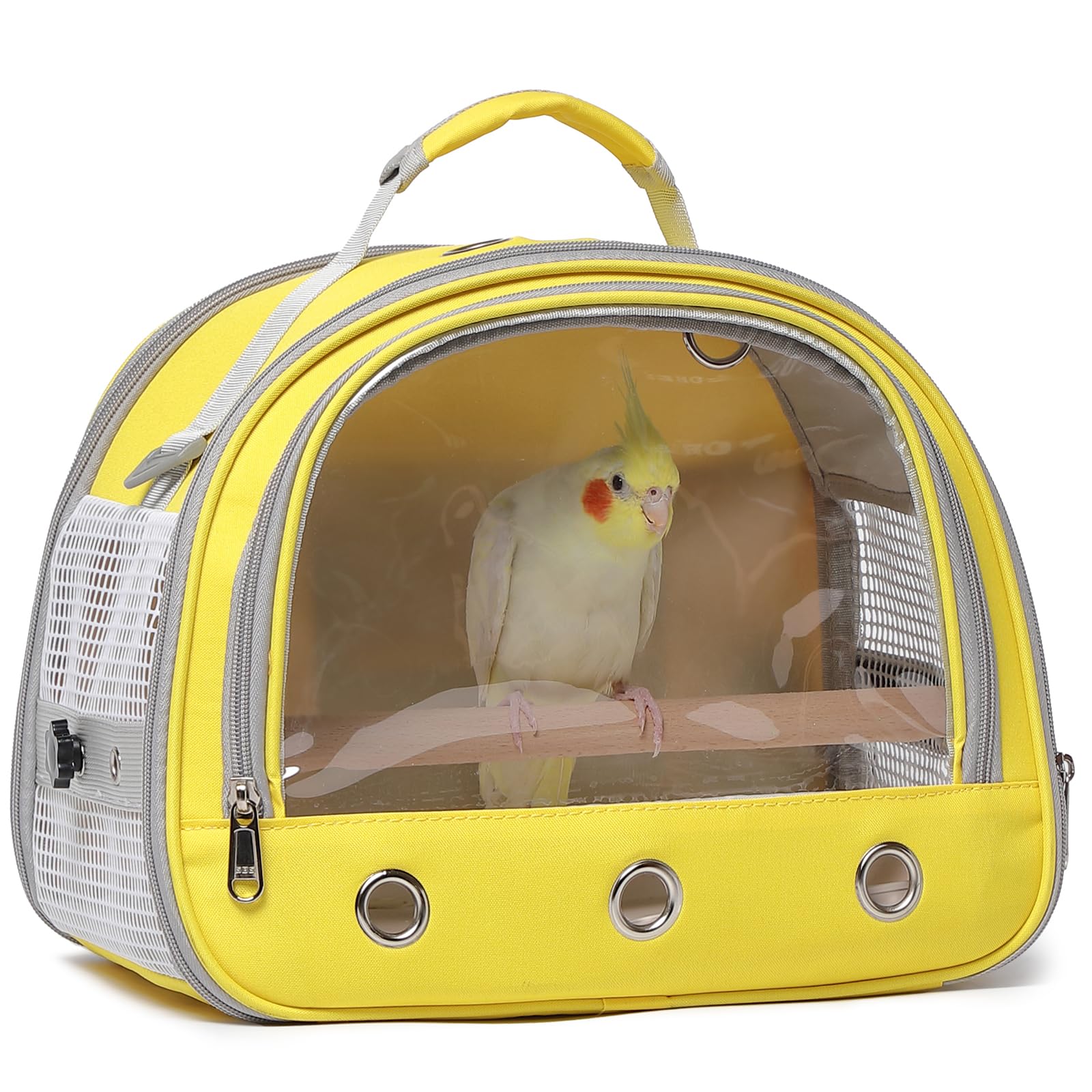 Mochila Hcupet para aves con dimensiones compactas, fácil de llevar en viajes.