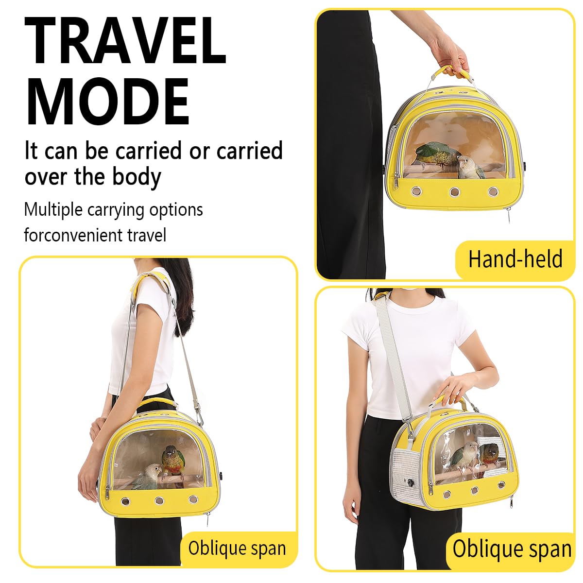 Uso exterior cómodo y ligero, perfecto para excursiones con tu ave.