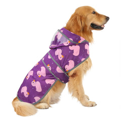 Capa impermeable HDE para perros con protección contra lluvia.