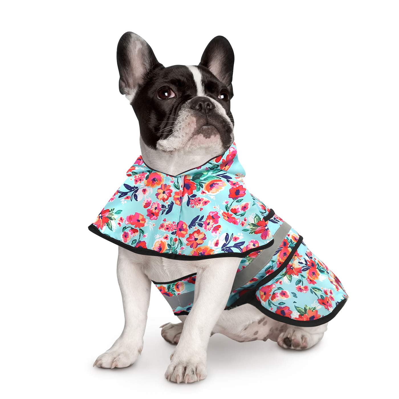 Capa HDE para perro con apertura para arnés, facilita paseos sin quitar la chaqueta.