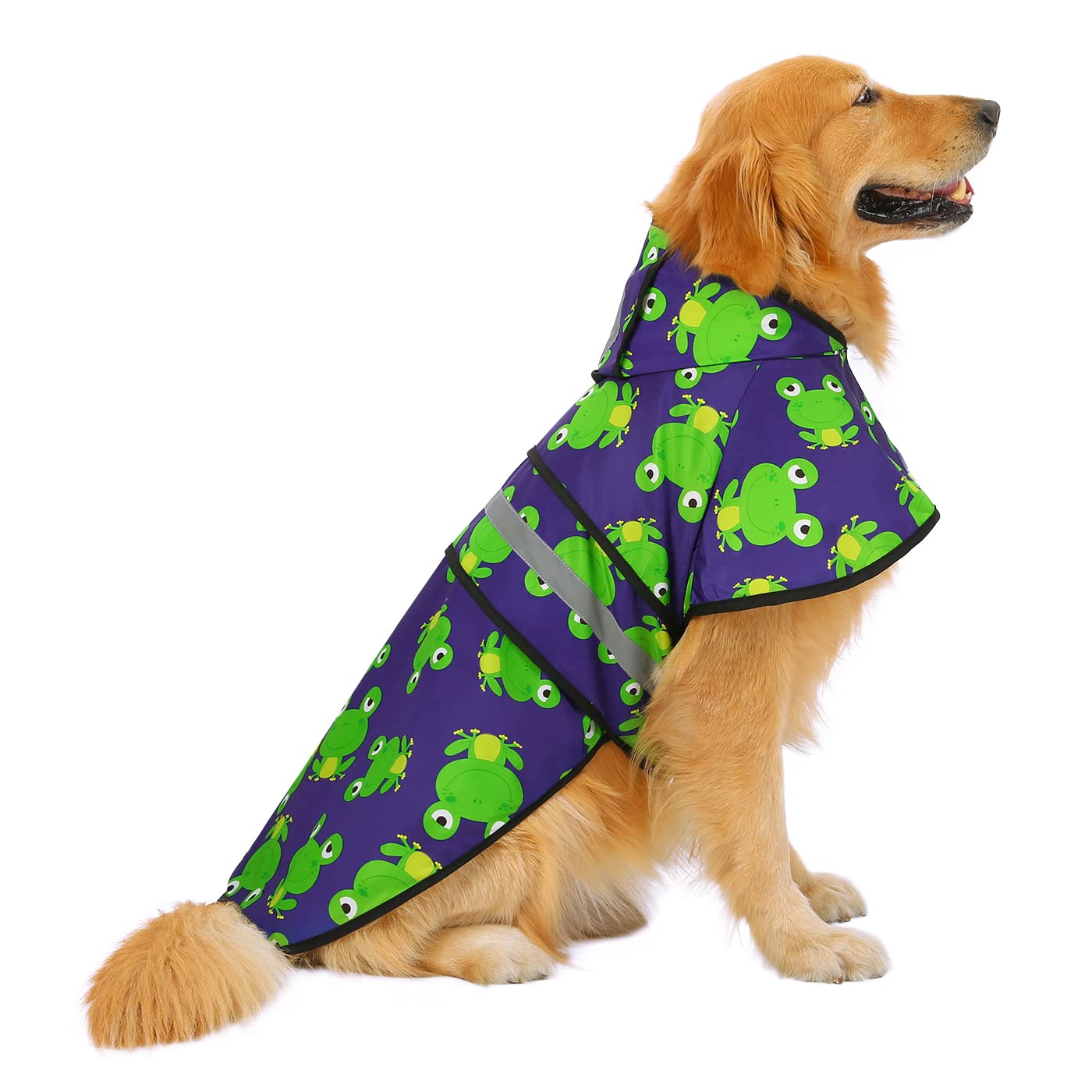 Capa HDE para perro con lluvia reflectante para paseos seguros