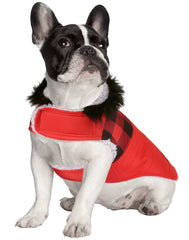 Chaqueta HDE con capucha y piel sintética para orejas protegidas.