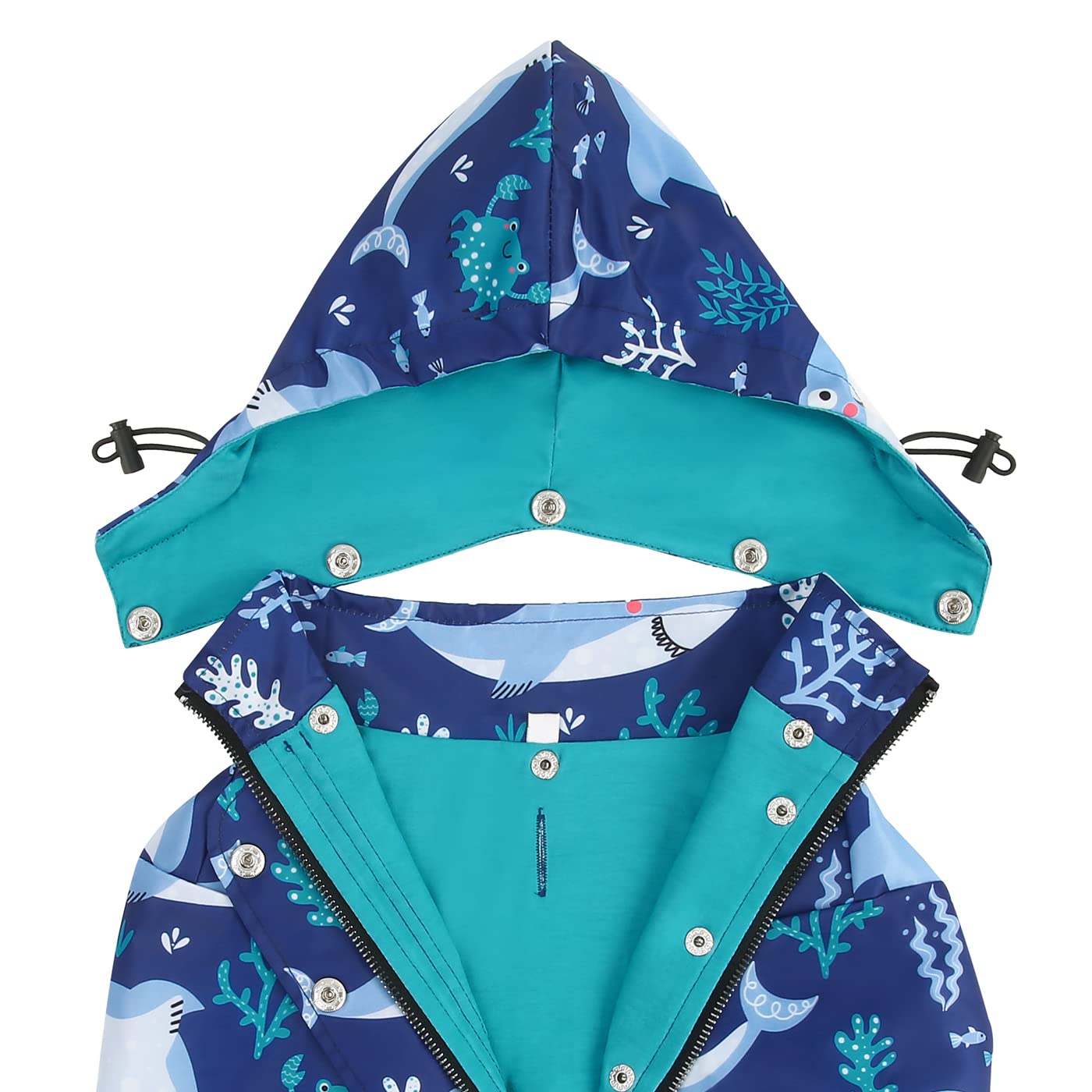 HDE chubasquero Sharks para lluvia, estilo único