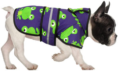 Impermeable para perros HDE con material reflectante para mayor visibilidad nocturna.