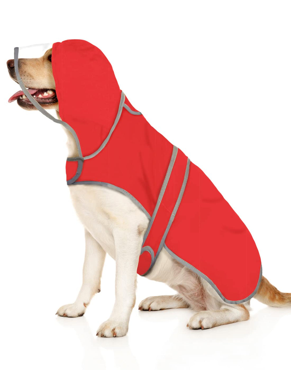 HDE impermeable para perros con capucha transparente, protección contra la lluvia