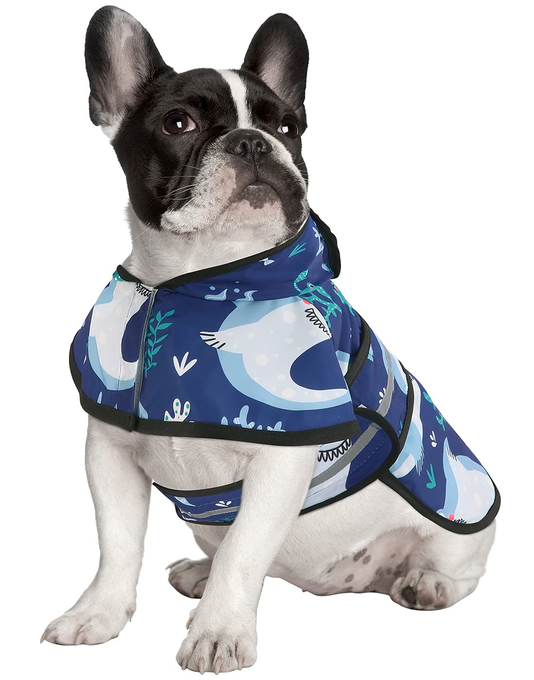HDE poncho para perro con apertura para arnés, ideal para paseos.