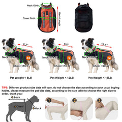 HDKUW chaleco para perro pequeño con asa lateral para control seguro durante caminatas.