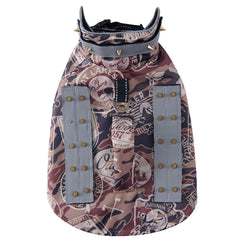 HDKUW chaleco para perro pequeño con puntas visto de frente, protección durante paseos.