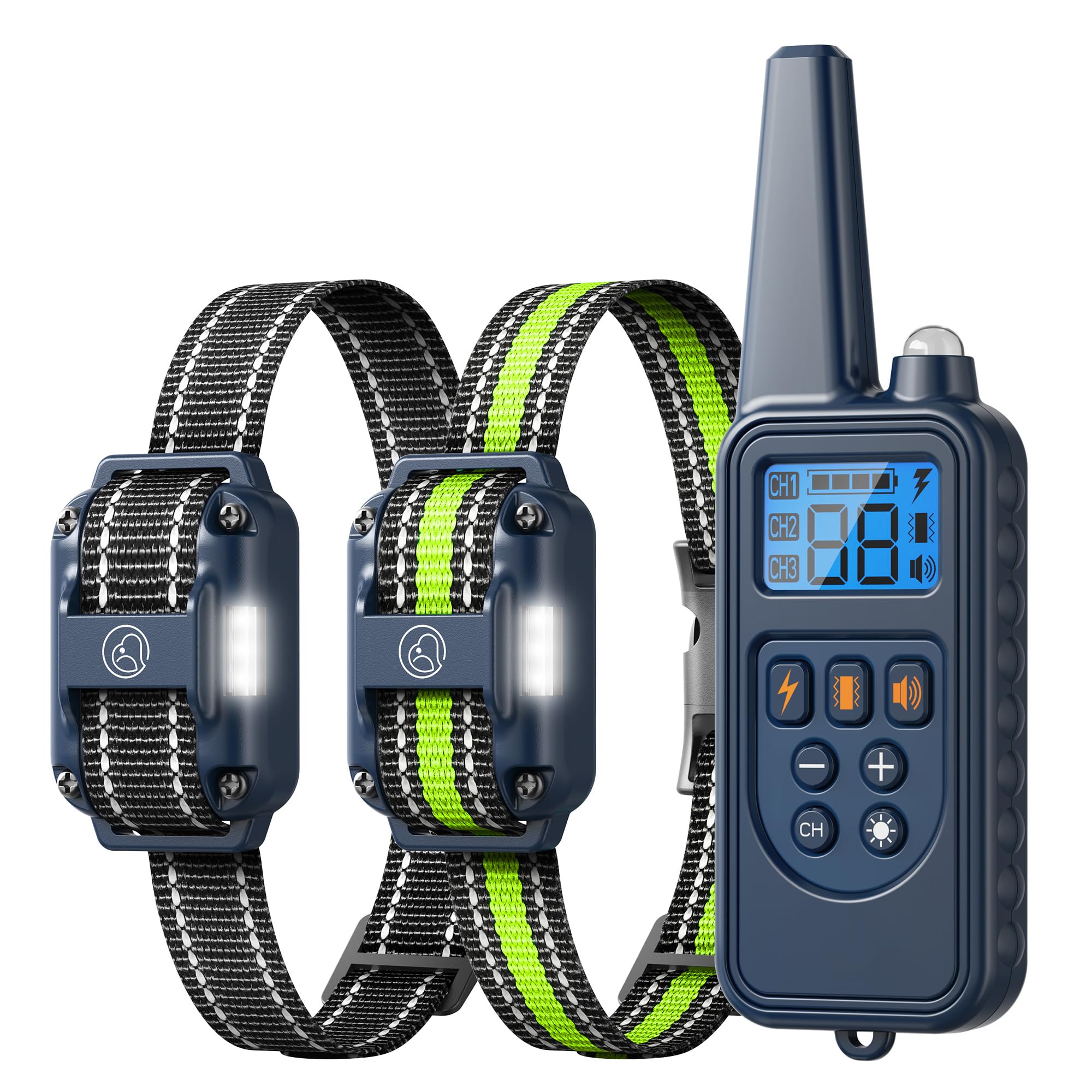 Collar Heaflex de entrenamiento con alerta sonora y luz para perros.
