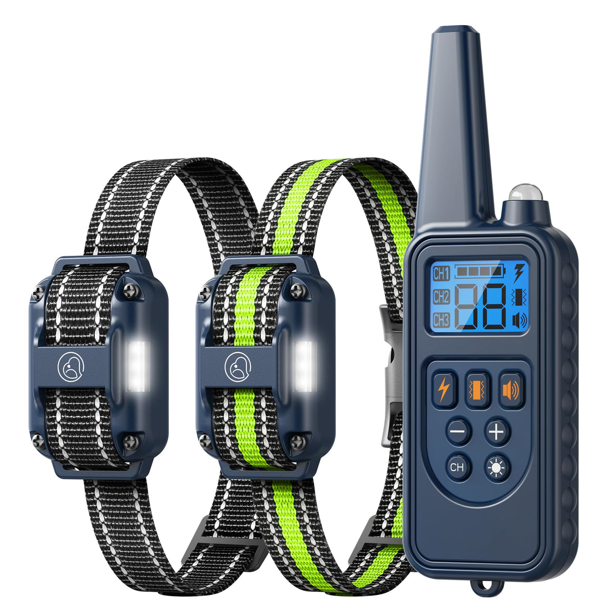 Collar Heaflex de entrenamiento con alerta sonora y luz para perros.