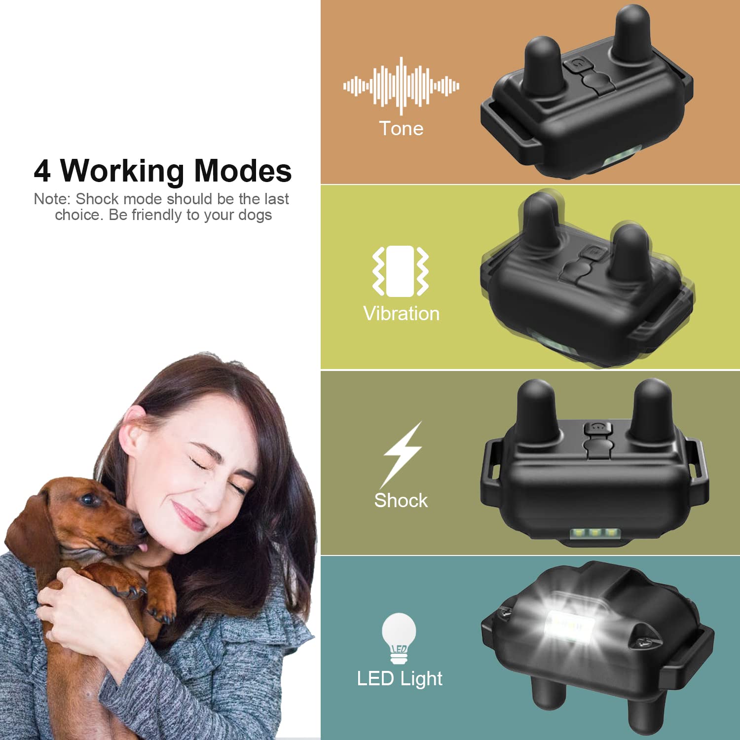 Heaflex con dos receptores para entrenamiento simultáneo de dos perros.