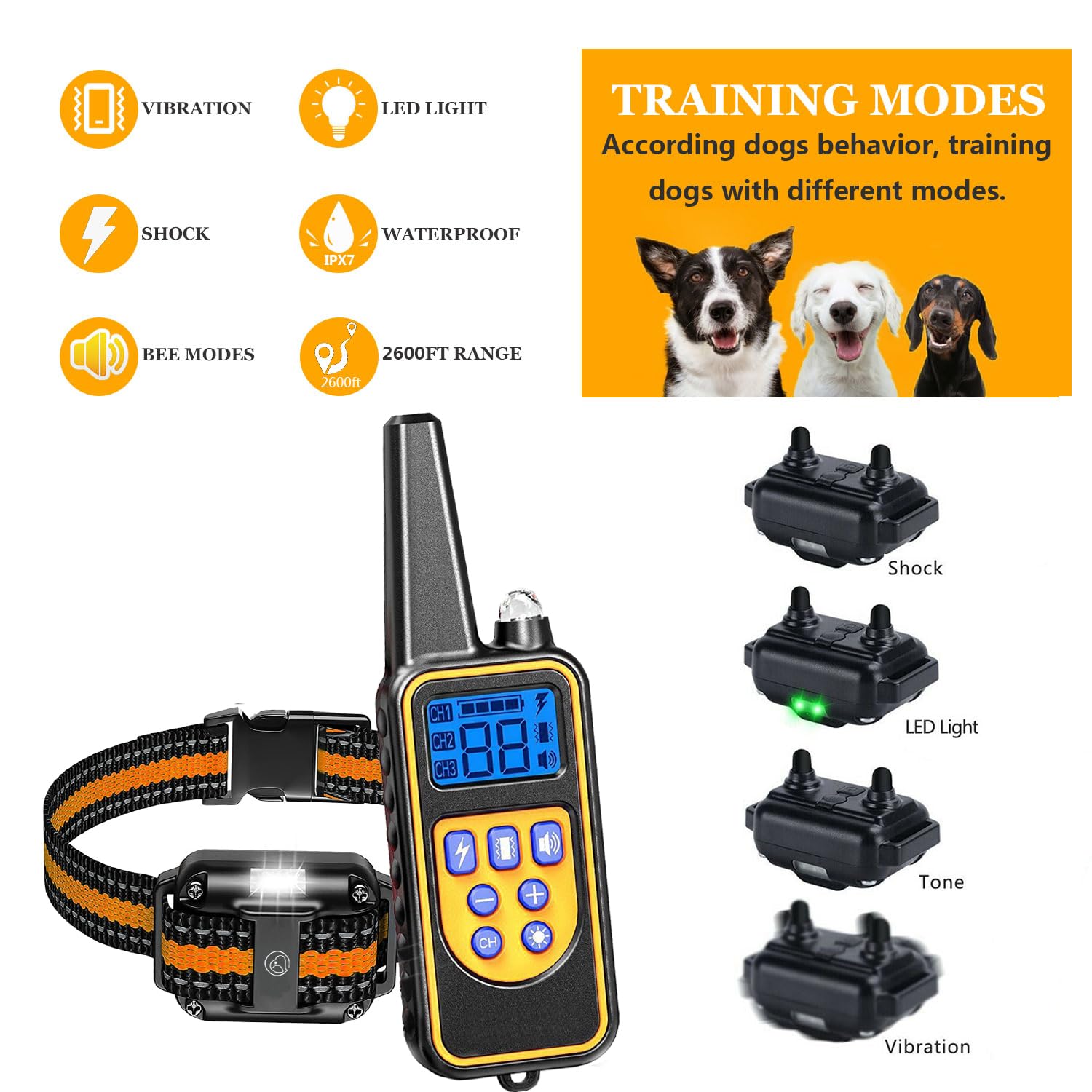 Heaflex receptor de collar para entrenamiento de tres perros a la vez.