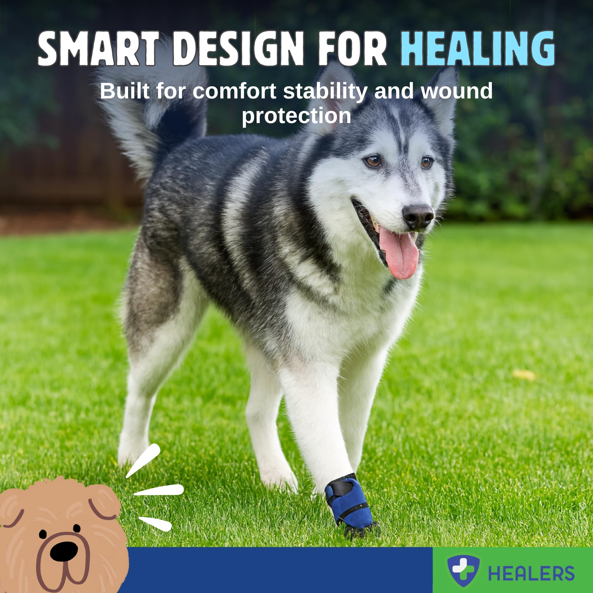 Healers PetCare Botita médica tejido transpirable mantiene la pata fresca.