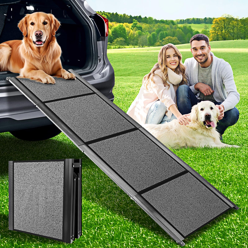 Rampa HEALLILY para perros: estructura de aluminio robusta y duradera.