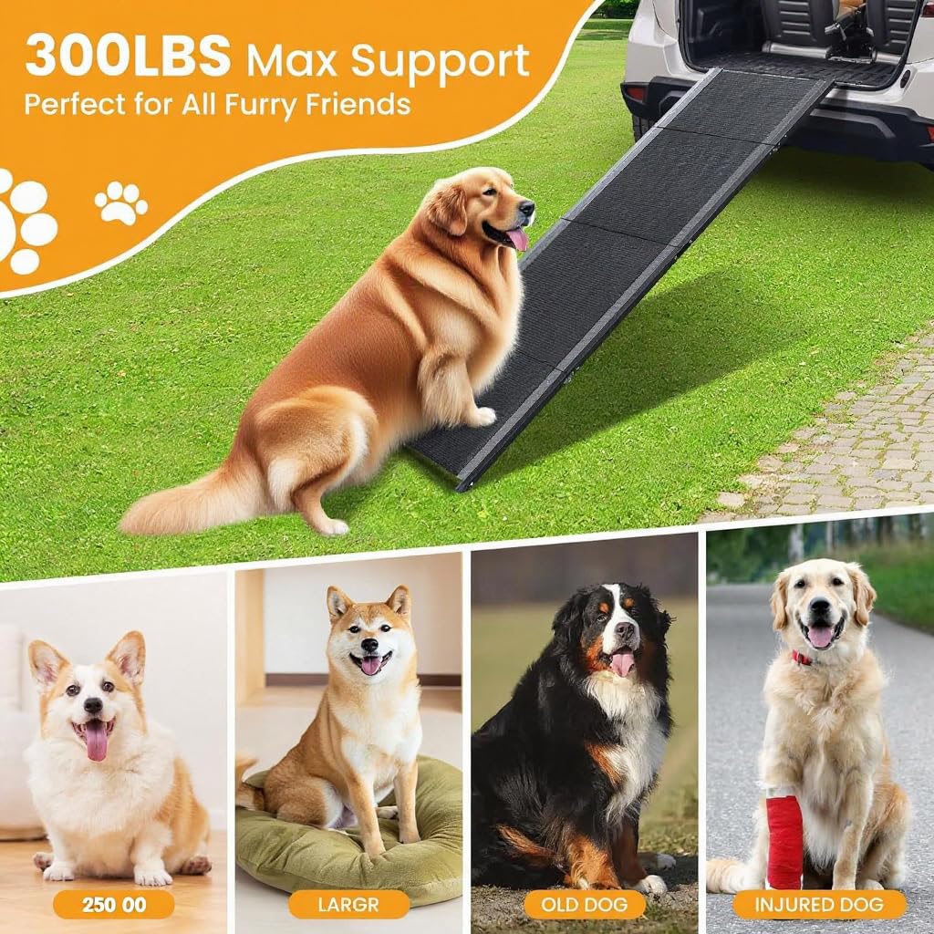 HEALLILY rampa plegable 71x20 para perros, ahorro de espacio