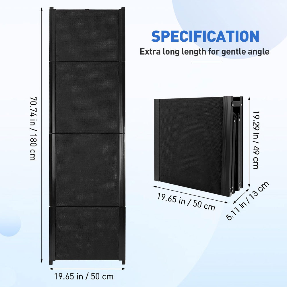 HEALLILY rampa con superficie antideslizante 71x20, mayor tracción al subir