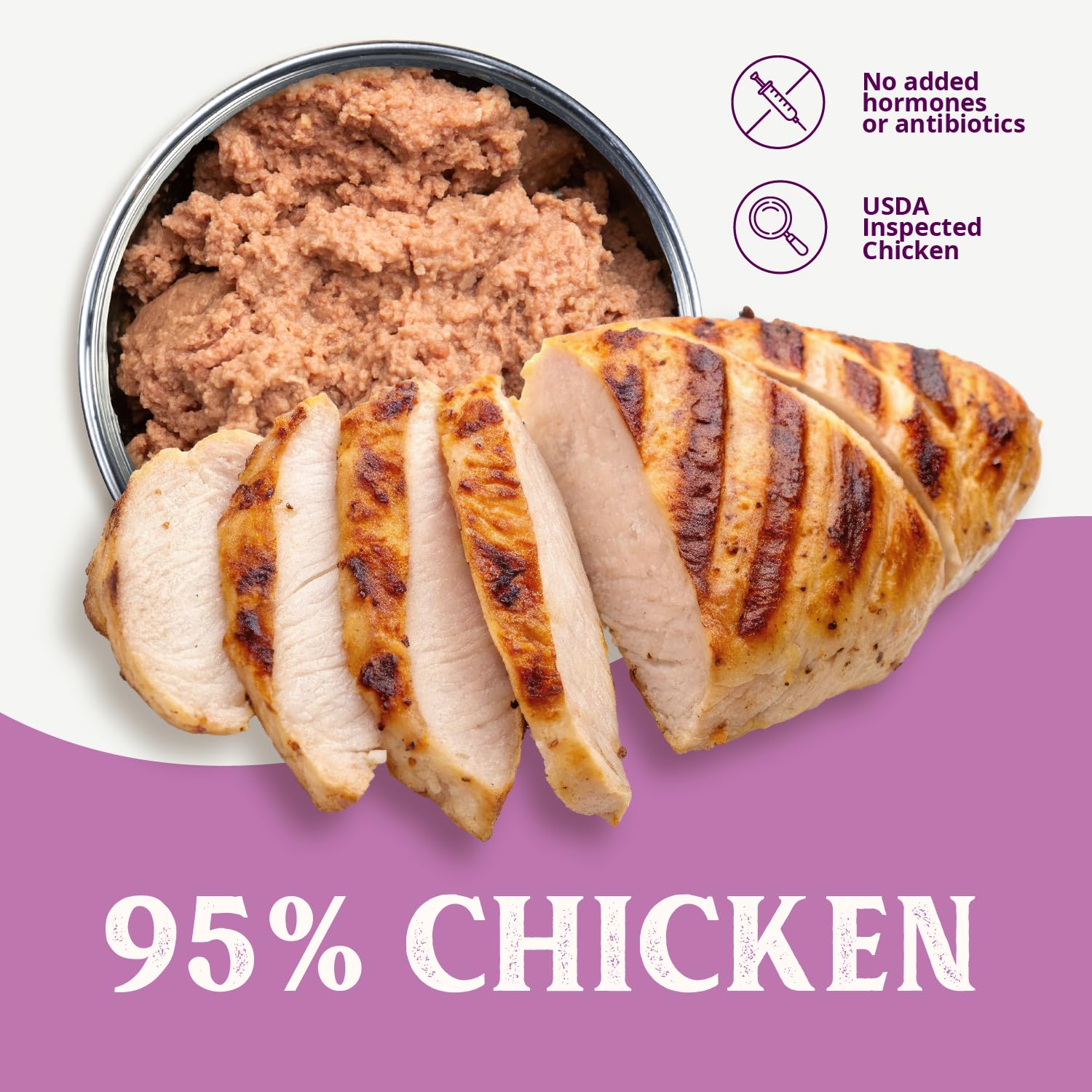 Health Extension 95% pollo, ideal para mezclar con comida seca y mejorar sabor.