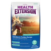 Health Extension alimento-seco-perro-pollo-pavo, proteína premium para músculos sanos.