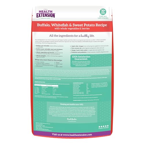 Health Extension Buffalo-Whitefish, proteína magra para músculos y energía estable.