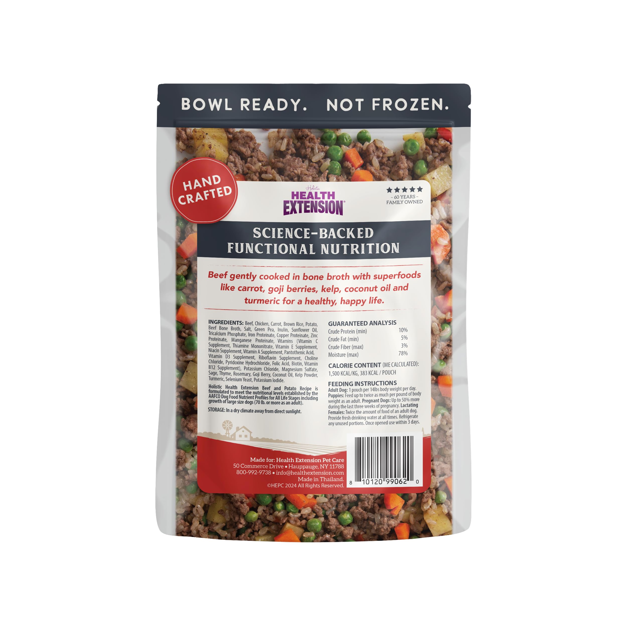 Health Extension Gently Cooked ingredientes frescos res y papa