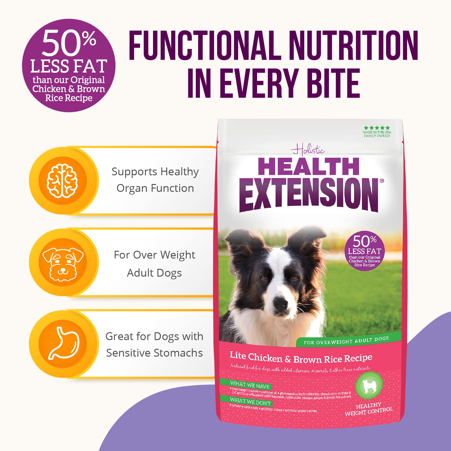 Health Extension Lite: pollo real primero para músculos y energía sostenida.