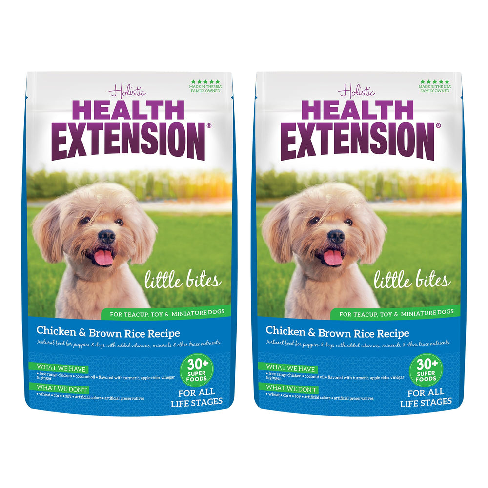 Health Extension Little Bites croquetas pequeñas para razas toy, fácil ingesta diaria.