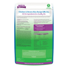 Health Extension Little Bites: pollo desmechado visible, soporte muscular y sabor agradable.