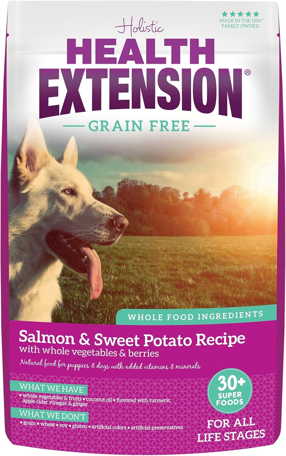 Health Extension croquetas de salmón sin granos ofrecen proteína magra para músculos fuertes.