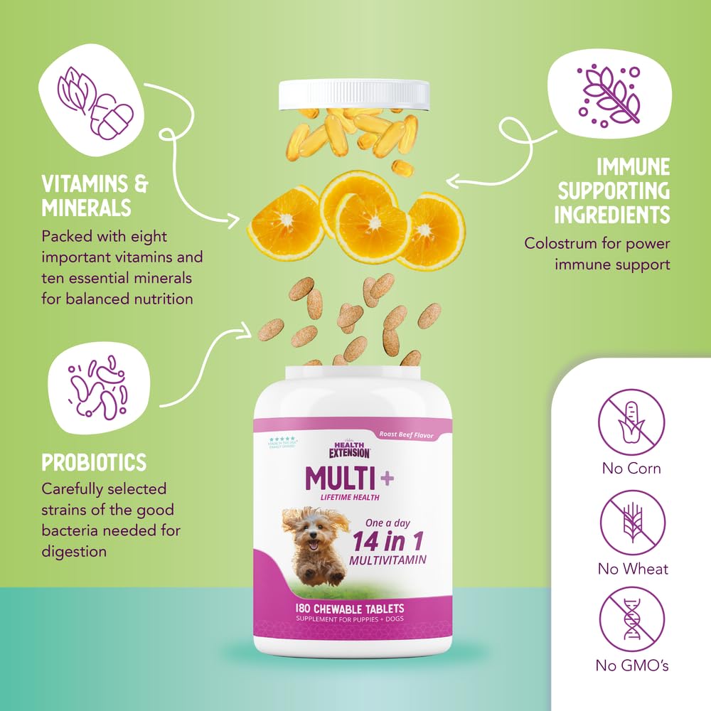 Una tableta diaria Health Extension para perro, sabor agradable
