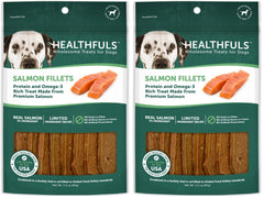 HEALTHFULS filete salmón para perros, paquete 2: recompensa sabrosa y nutritiva.