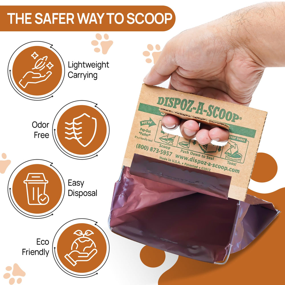 Healthpro Prods. Dispoz-A-Scoop ofrece limpieza sin contacto para paseos.