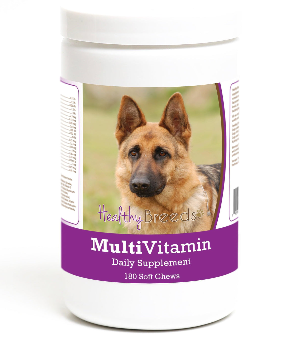 Healthy Breeds multivitamínico suave para Pastor Alemán, apoyo de piel y pelaje.