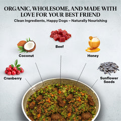 Healthy Dogma PetMix Cena de Res ofrece proteína alta para músculos.