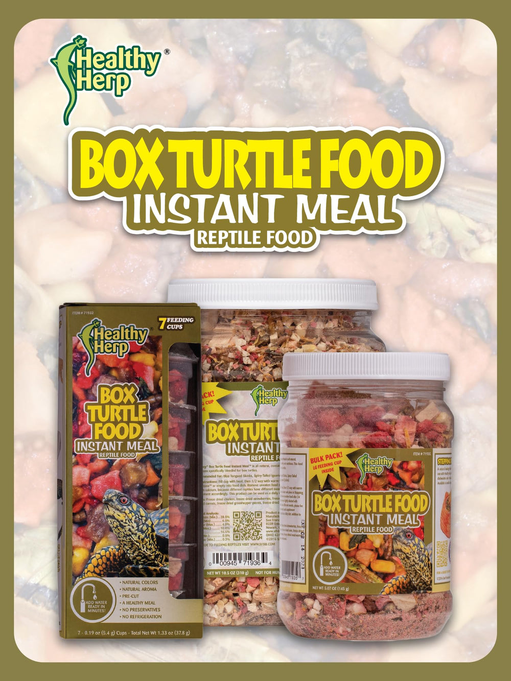 Healthy Herp mezcla nutritiva para crecimiento saludable de tortugas