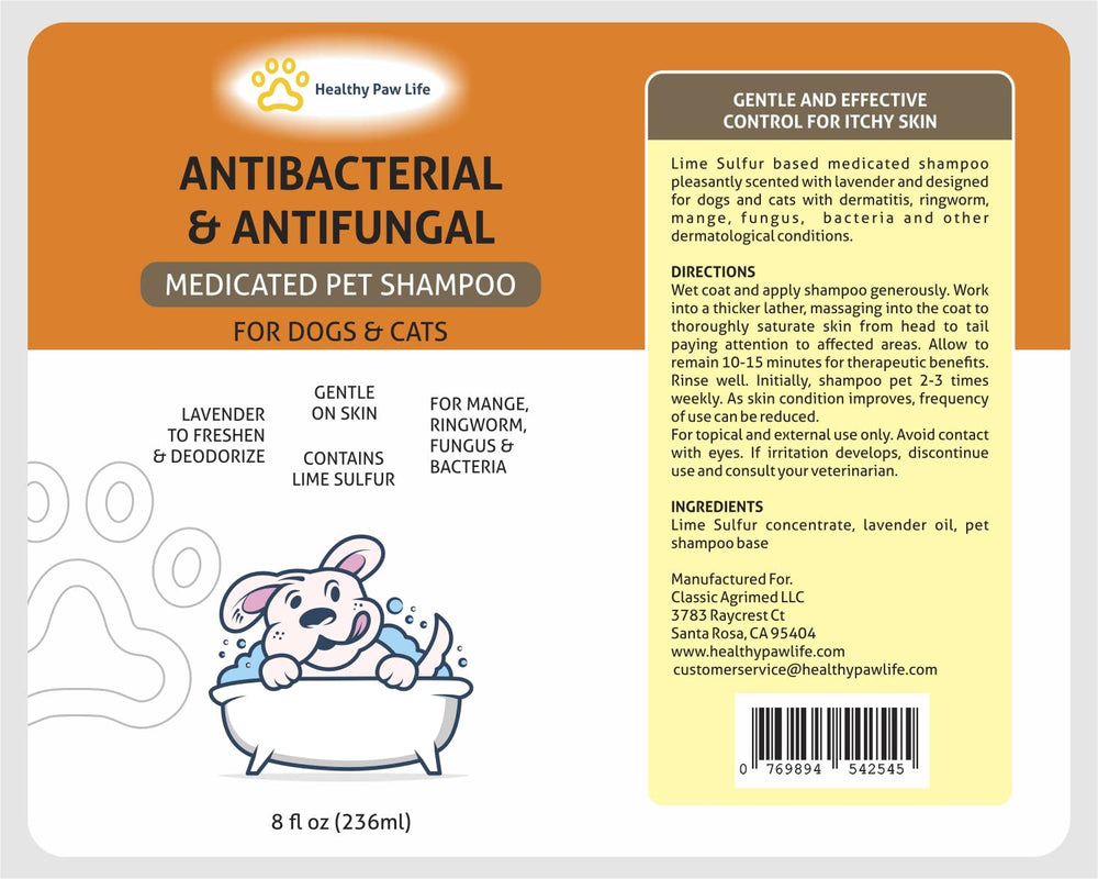 Champú Healthy Paw Life para dermatosis no específicas en mascotas.