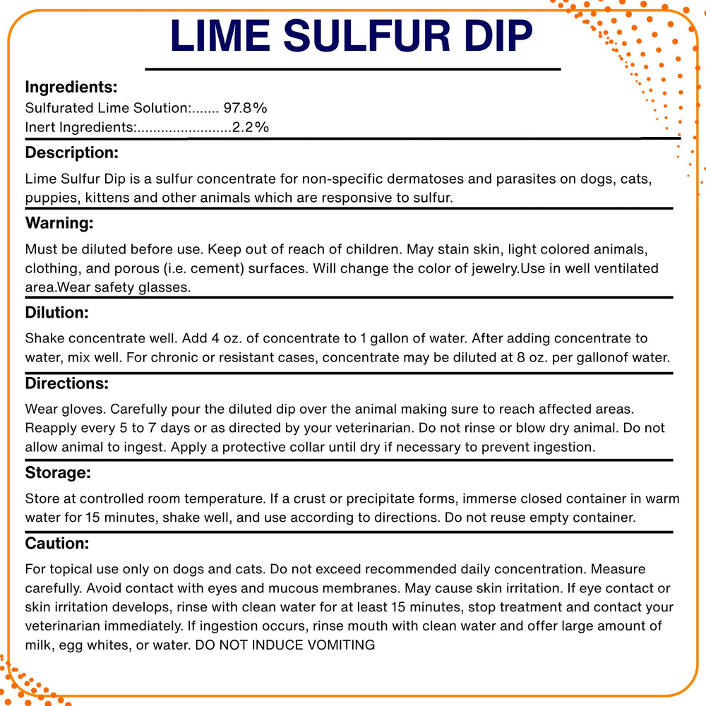 Healthy Paw Life dip azufre lima, ideal para uso doméstico y pequeño hogar veterinario.