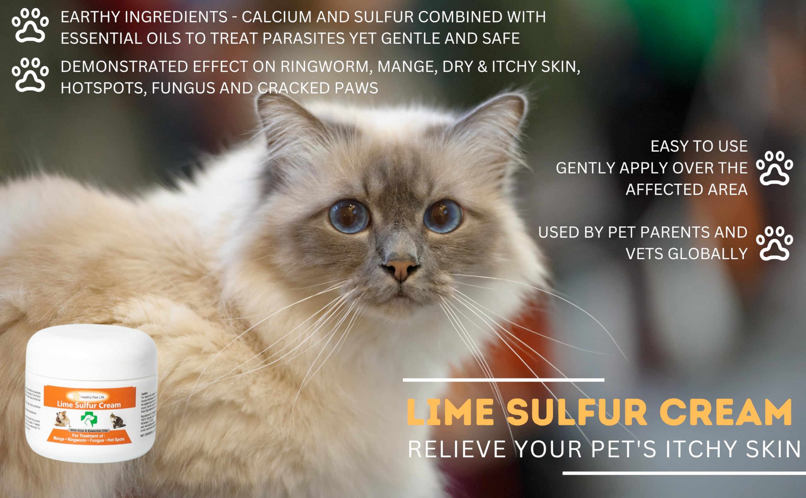 Healthy Paw Life textura-crema-suave se aplica fácilmente en zonas sensibles