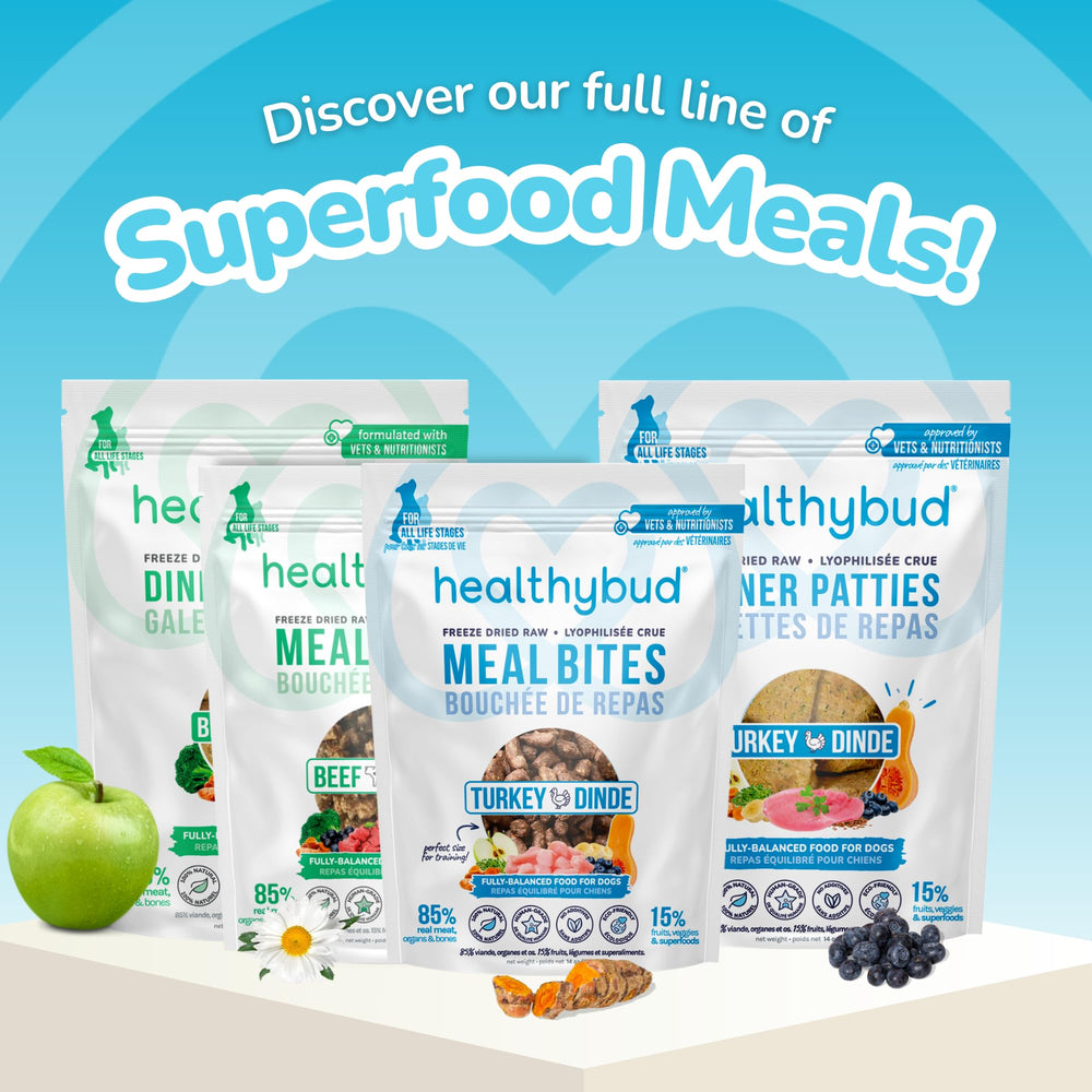 Healthybud snack para entrenamiento, recompensa sabrosa y motivadora.