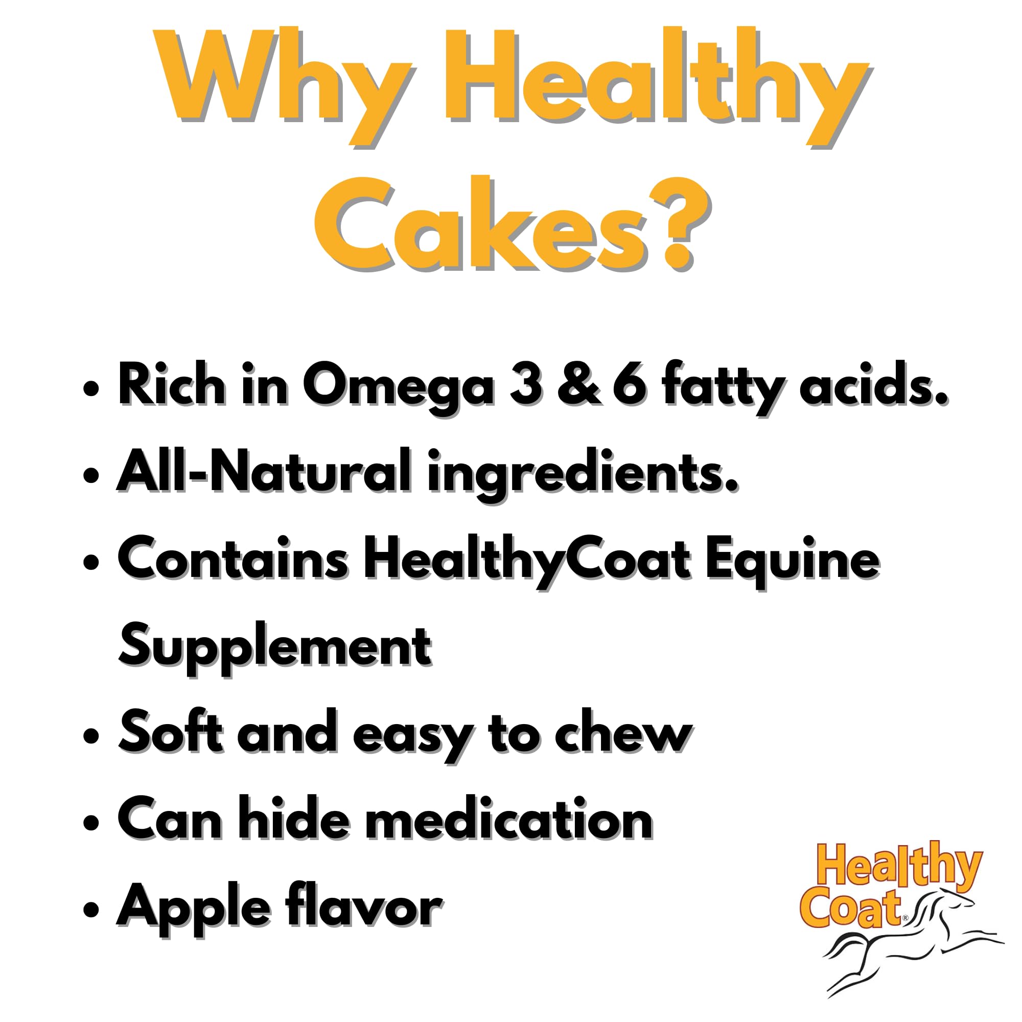 HealthyCakes de Healthy Coat caballo comiendo, recompensa durante entrenamiento.