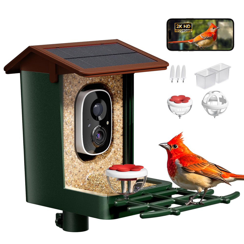Heapets alimentador-ave-camara-2k: visión en vivo de aves desde el móvil